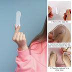 6 Pairs Sandal Strap Cushion Strips, Transparent Self-Adhesive Heel Liners Anti-Slip Heel Strap Cushion Pads for Shoes Too Big S