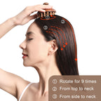 Olaemuo Wooden Scalp Massager for Hair Growth|Full Body Massage Tool|Scalp Brush|Gua Sha|Portable Massage Tool