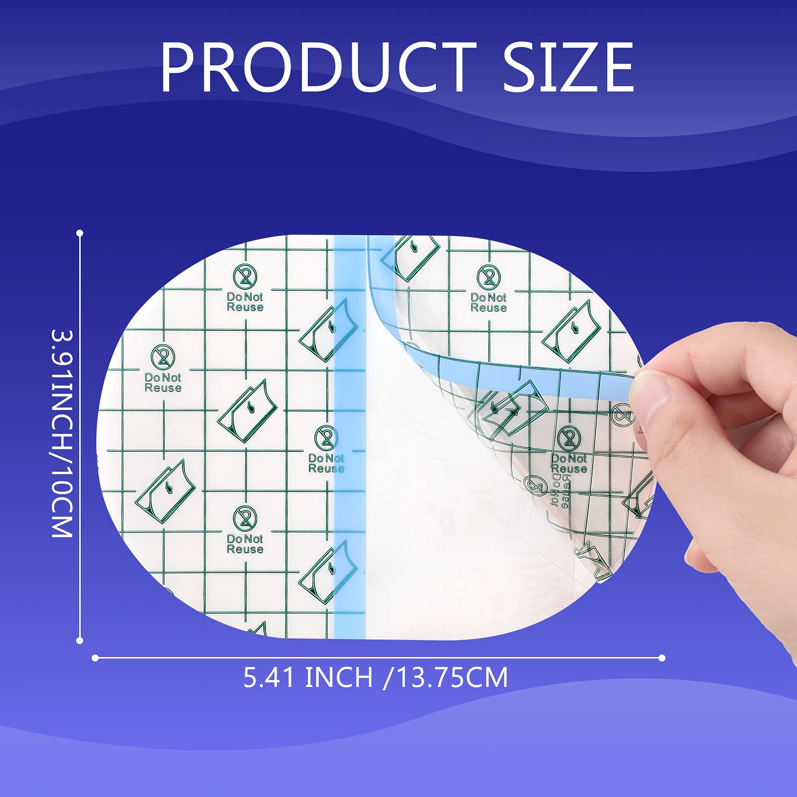 Nuanchu 100 Pieces Stretch Adhesive Bandages Large Waterproof Adhesive Dressing Bandages Transparent Protective Dressing Tape Fi