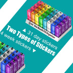 CAidRE 30 Day Pill Box Organizer 2 Times a Day, AM PM, Weekly Pill Holder for Fish Oil, Vitamins, Supplements