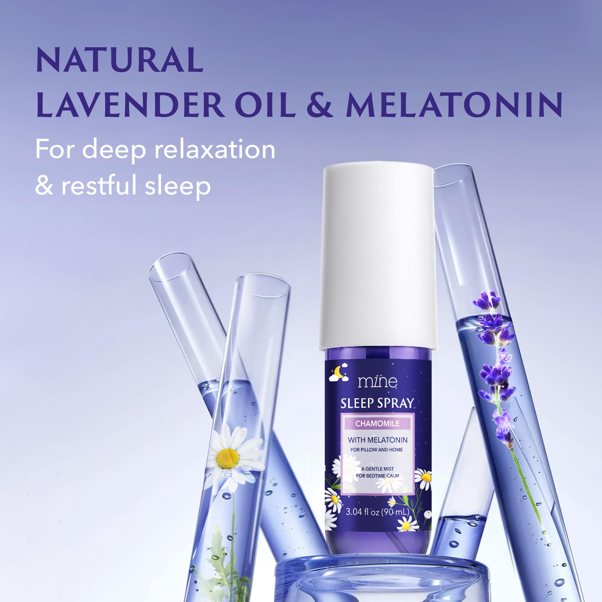Chamomile Inspired Sleep Spray with Melatonin - Valentines Day Gifts for Teen Girls and Women - Natural Pillow Mist for Relaxing