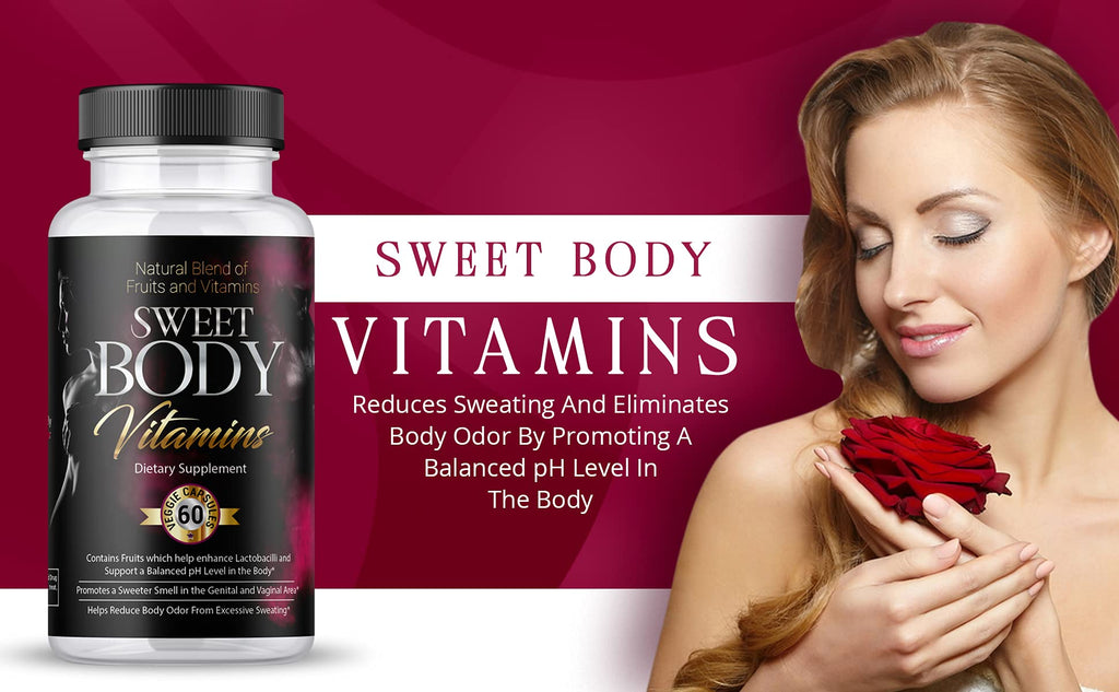 SweetBody Vitamins - Eliminates Body Odor and Reduces Sweating by Promoting a Balanced pH Level in The Body (1 Bottle - 30 Capsu