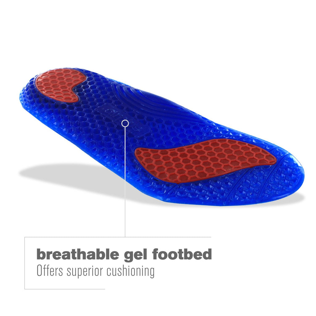 Airplus Gel Orthotic 3/4 Length Comfort and Stability Shoe Insoles for Men