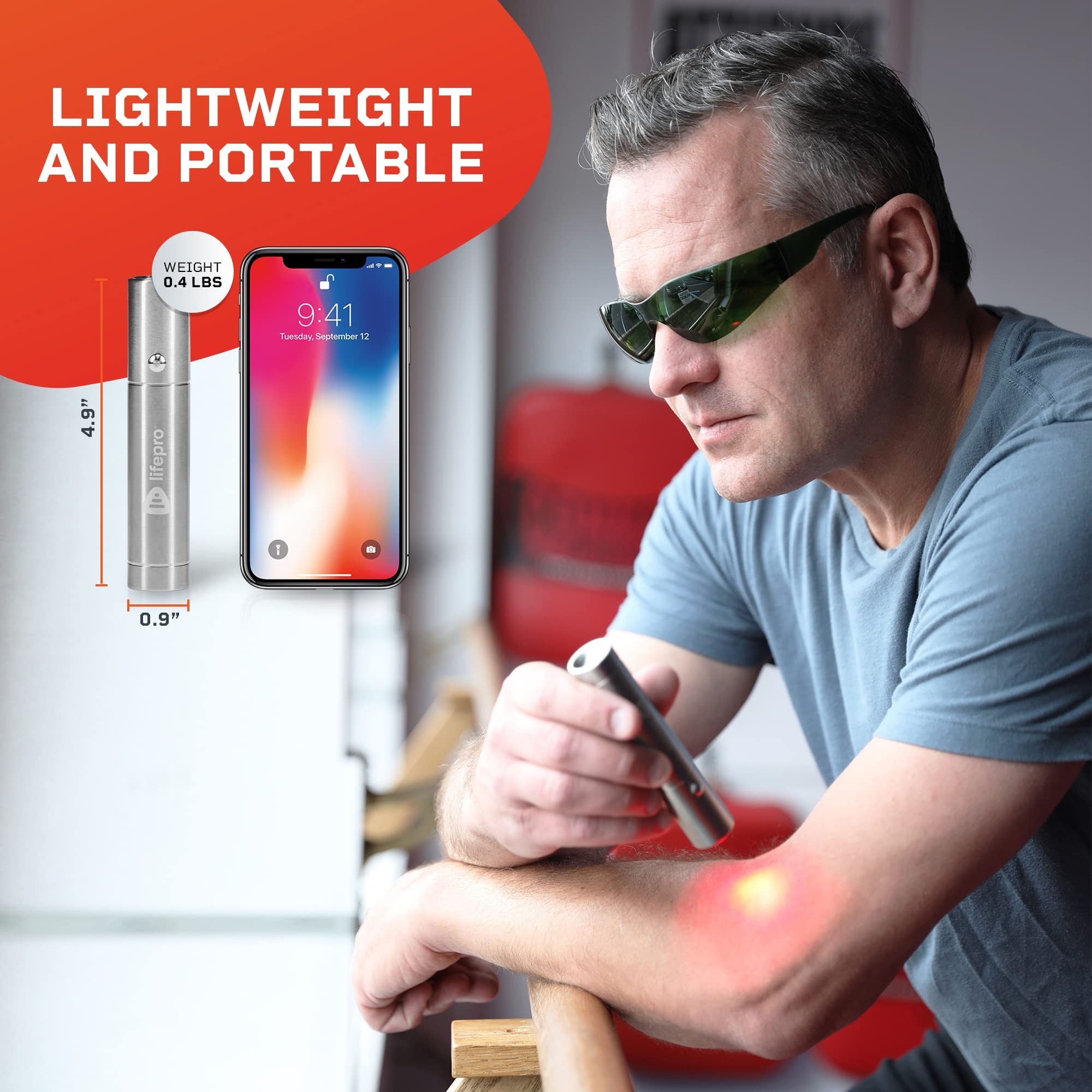LifePro Infrared & Red Light Therapy for Body Joints & Muscles Pain Relief, Portable Red Light Therapy Device, Near Infrared Lig