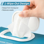 720 Count (12 Packs of 60) Wipes for Adults, 8 x 12 Extra Large for Incontinence & Cleansing, Disposable Body Shower & Bath Wipe
