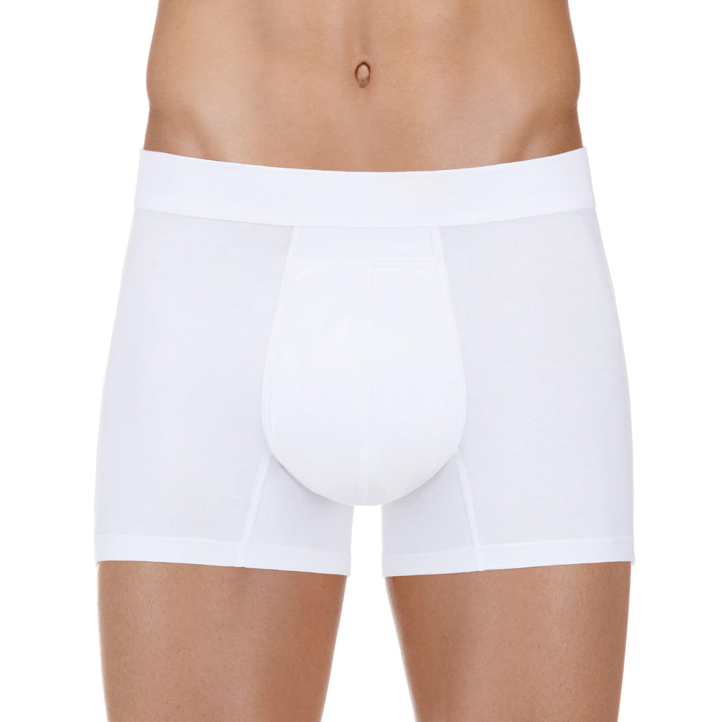 PROTECHDRY Washable & Reusable Urinary Incontinence Cotton Boxer Brief Underwear for Men, White Small