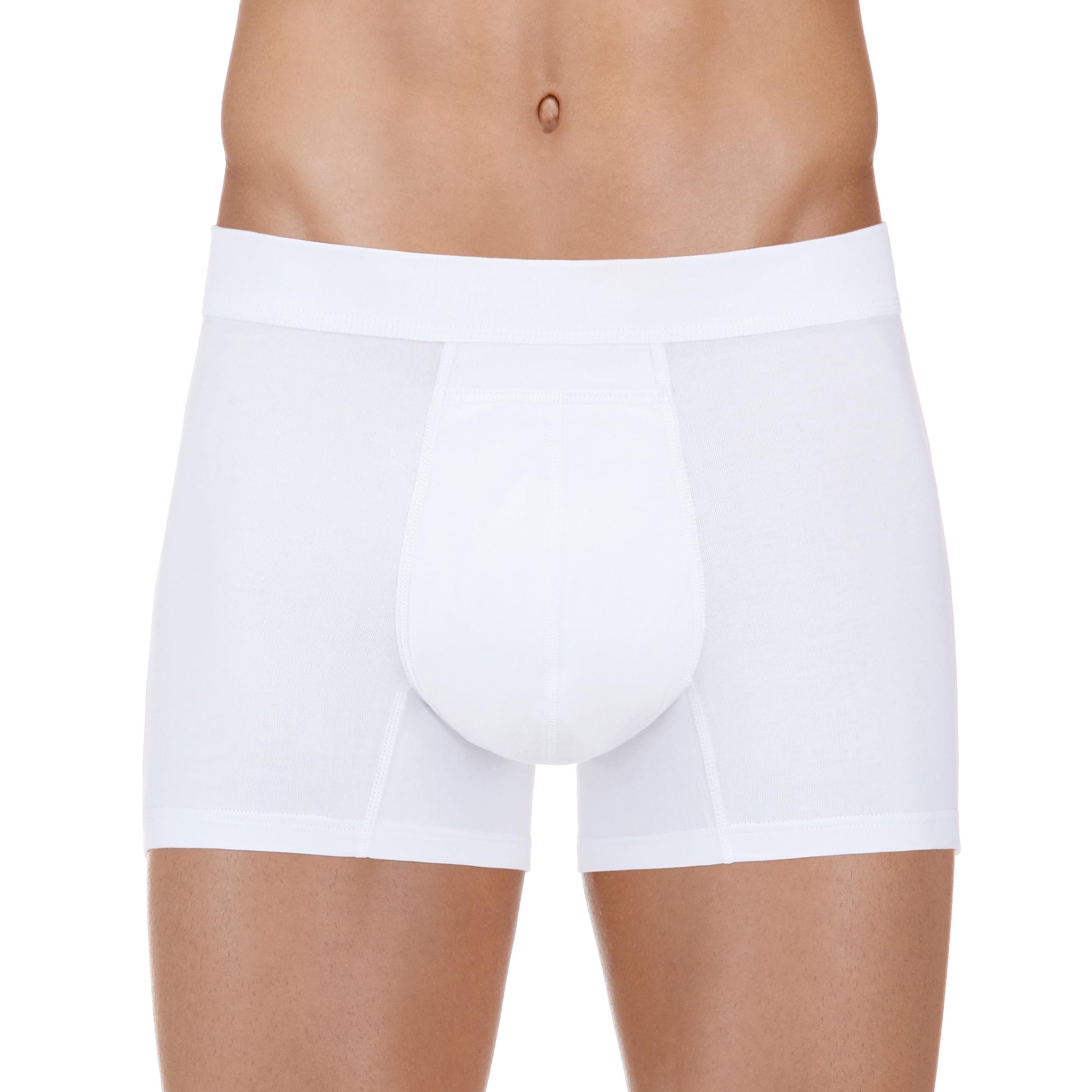 PROTECHDRY - Washable & Reusable Urinary Incontinence Cotton Boxer Brief Underwear for Men, White Large