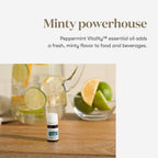 Young Living Peppermint Vitality Essential Oil 5ml - Refreshing Aroma | Health & Wellness | Enhances Culinary Creations with a F