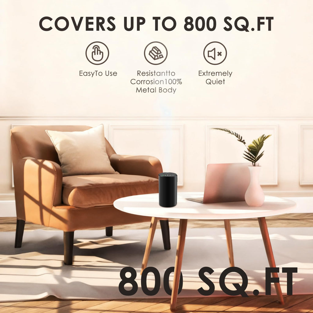 KONCHILE Waterless Essential Oil Diffuser, Battery Powered Mini Scent Air Machine, Aromatherapy Mist Diffuser for Home Room Car