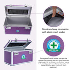 HEWEI WORKS Locking Box with Portable Storage Case, 14.2x 7.2x 8.2,Childproof Medication Lock Organizer, Lockbox for Docum