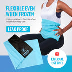 ICEWRAPS 12x21 Extra Large Ice Pack with Soft Fabric Cover | Clay Ice Pack for Physical Therapy | Soft Ice Packs for Injuries Re