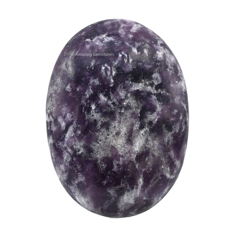 Lepidolite Crystals and Healing Stones - Large Palm Stone Crystals Piedra - Crystal for Good Luck, Balanced Positive Energy, Med