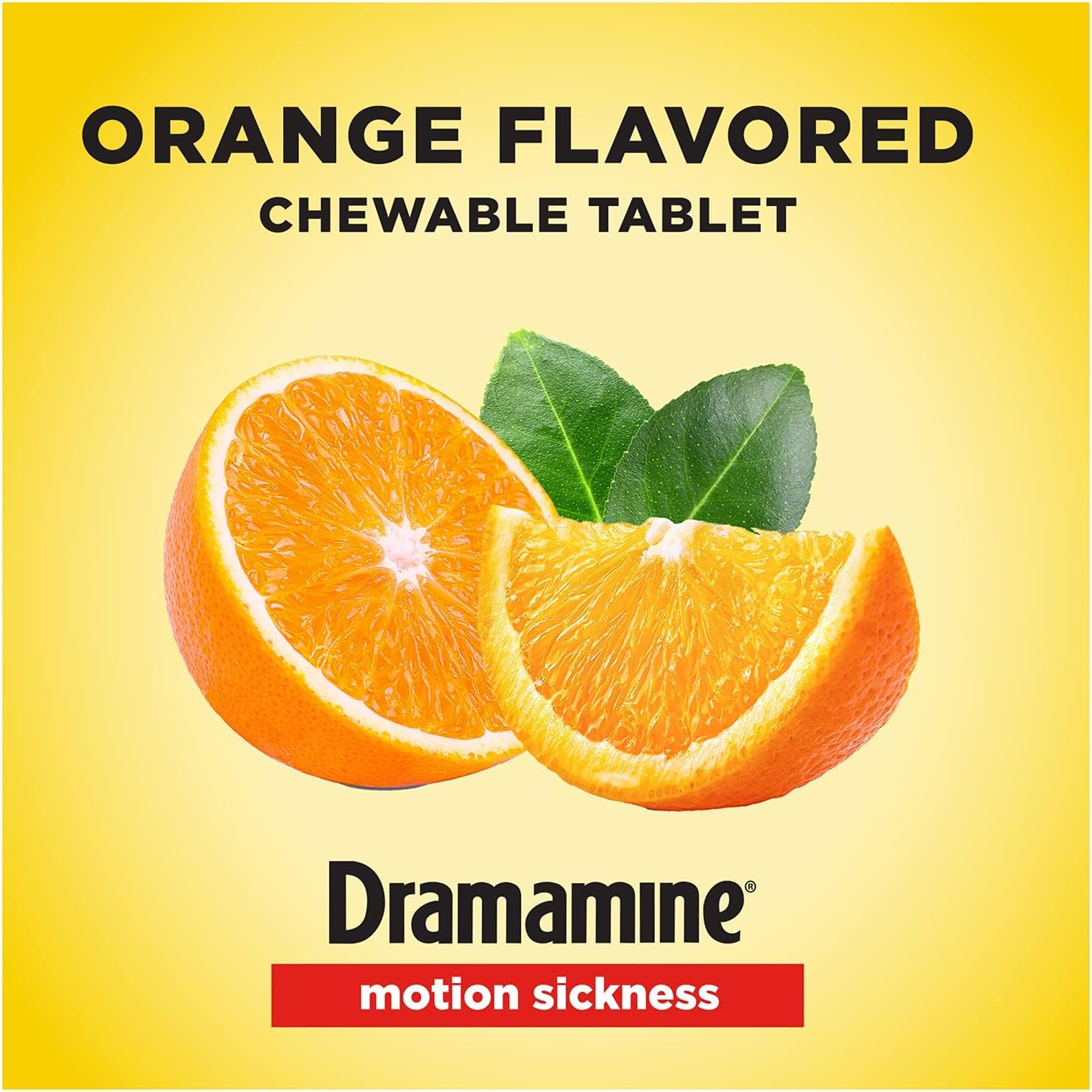 Dramamine Chewable Formula Motion Sickness Relief, 8 Orange Flavored Tablets each (Value Pack of 2)
