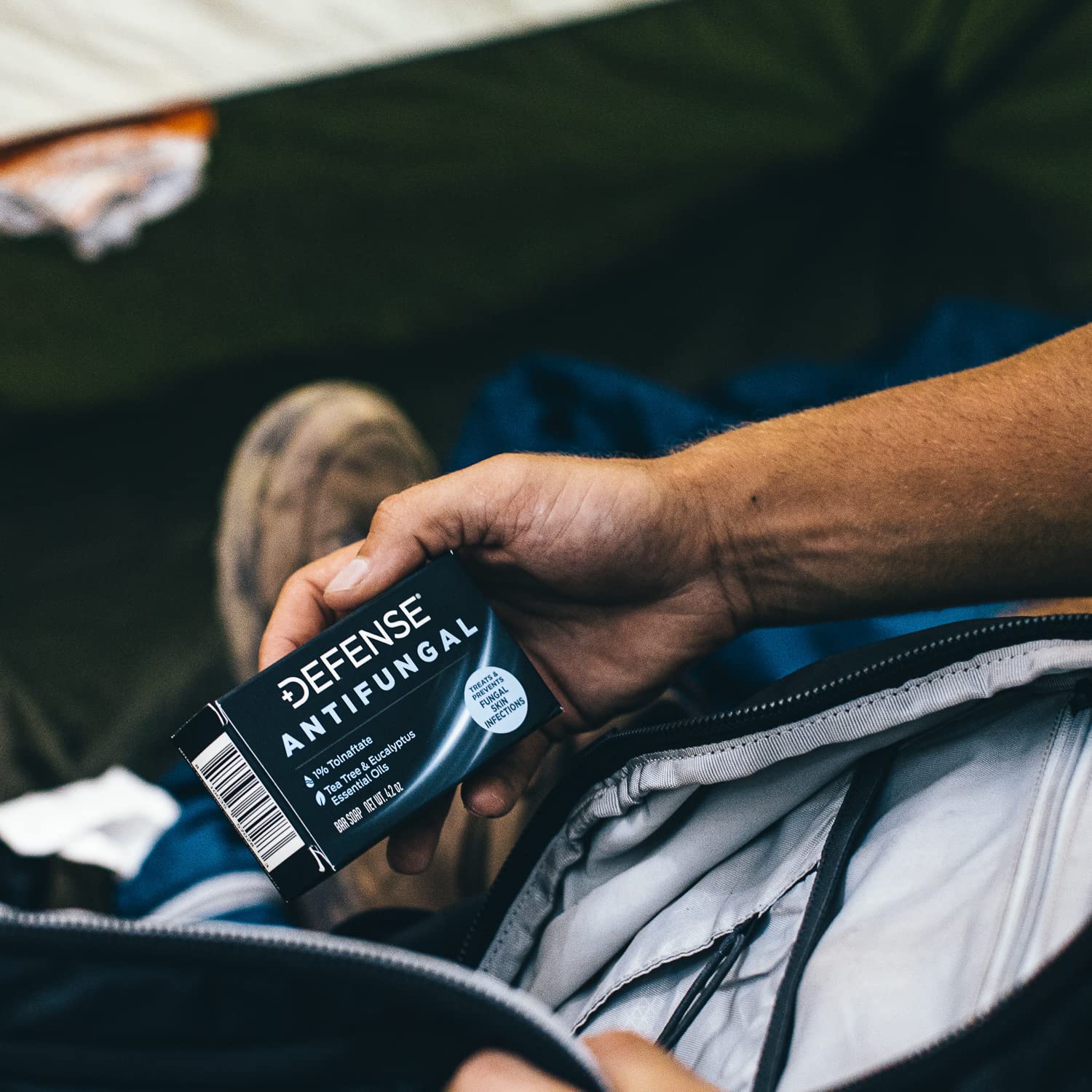 Defense Antifungal Bar Soap | Jock Itch, Ringworm, Athletes Foot, Skin Fungus | Medicated Anti Fungal Treatment (One Bar with S