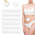 Gosknor 60pcs Castor Oil Wrap for Belly Button, 2.76x2.36 Inch Heart Shape Castor Patches Self-Adhesive & Highly Absorbent Belly