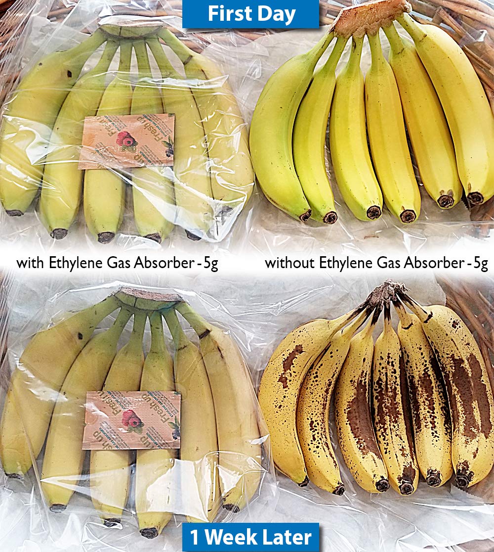 5 Gram (50 Pack) Produce Saver Ethylene Gas Absorber - Produce Freshness Packets Produce Saver to Extend Freshness of Vegetables