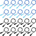 Bememo 20 Pairs Corded Ear Plugs Reusable Silicone Earplugs with String Noise Cancelling Hearing Protection for Sleep Work Shoot