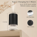 Aeeteek Essential Oil Diffuser, Waterless Scent Diffusers for Home, 100ml Capacity Atomizing Humidifier, Rechargeable Air Freshe
