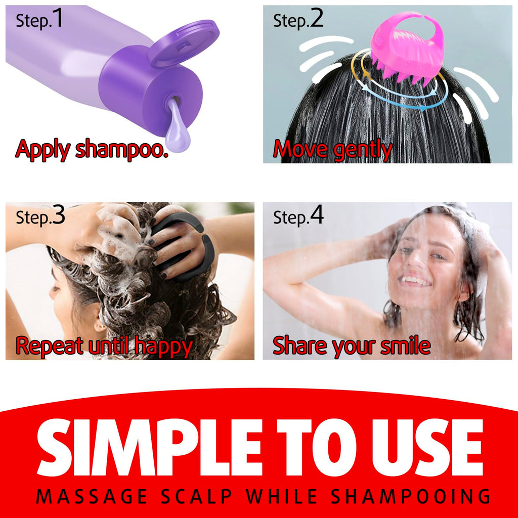 Cbiumpro Scalp Massager, Hair Shampoo Brush, Scalp Brush, Scalp Scrubber for Dandruff Removal, Ultra Soft Silicone Scalp Exfolia