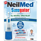 NeilMed Sinugator Cordless Pulsating Nasal Wash with 30 Premixed Packets