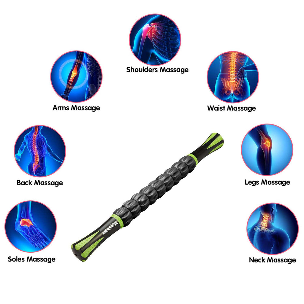 Muscle Roller Stick Massage Roller Muscle Roller Massage Tool for Athletes and Soothing Cramps,Relieving Muscle Soreness, 18 Inc