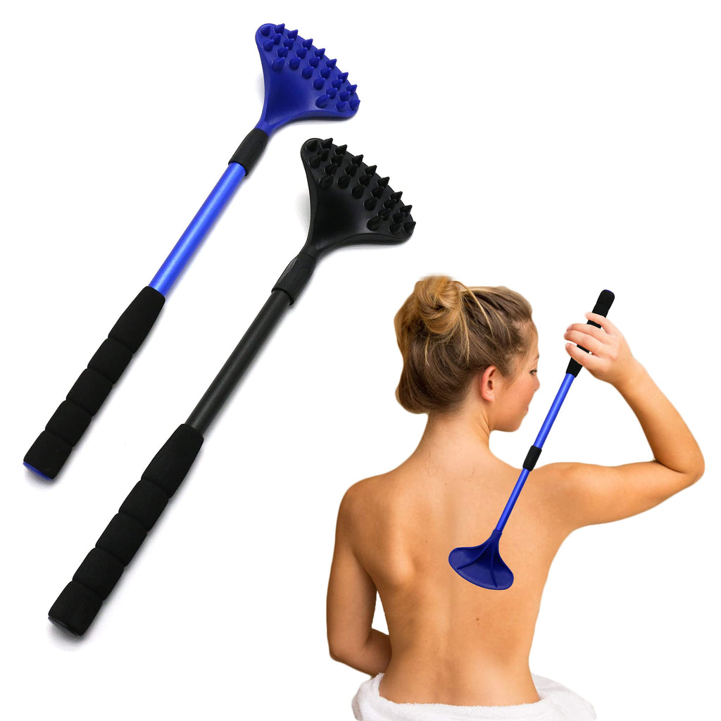 EASACE 2 Pack Back Scratcher for Women Men Extendable with Strong ABS Massage Head, 21inch Body Scratcher for Adults - Pets Comp
