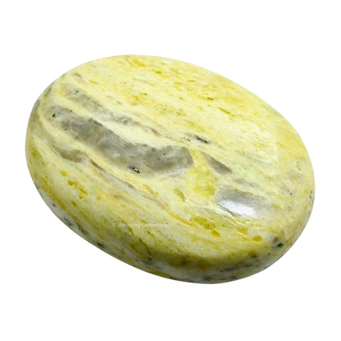 Serpentine Crystals and Healing Stones - Large Palm Stone Crystals Piedra - Crystal for Good Luck, Balanced Positive Energy, Med