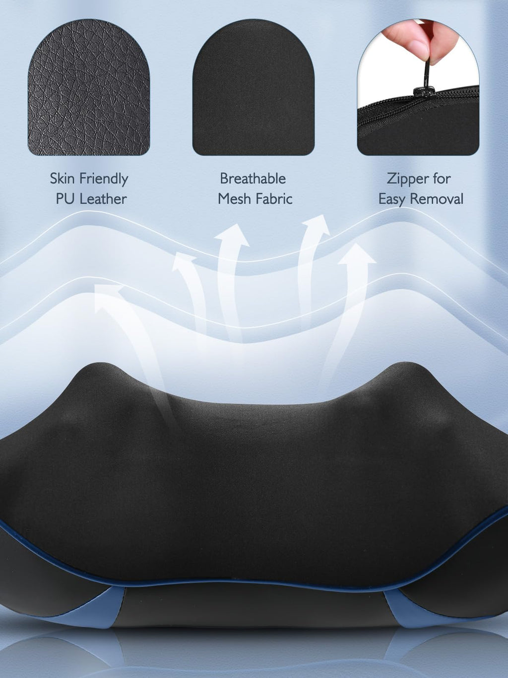 Back Neck Shoulder Massager with Heat, Shiatsu Electric Deep Tissue 3D Kneading Massagers for Relief on Waist, Leg, Calf, Foot F