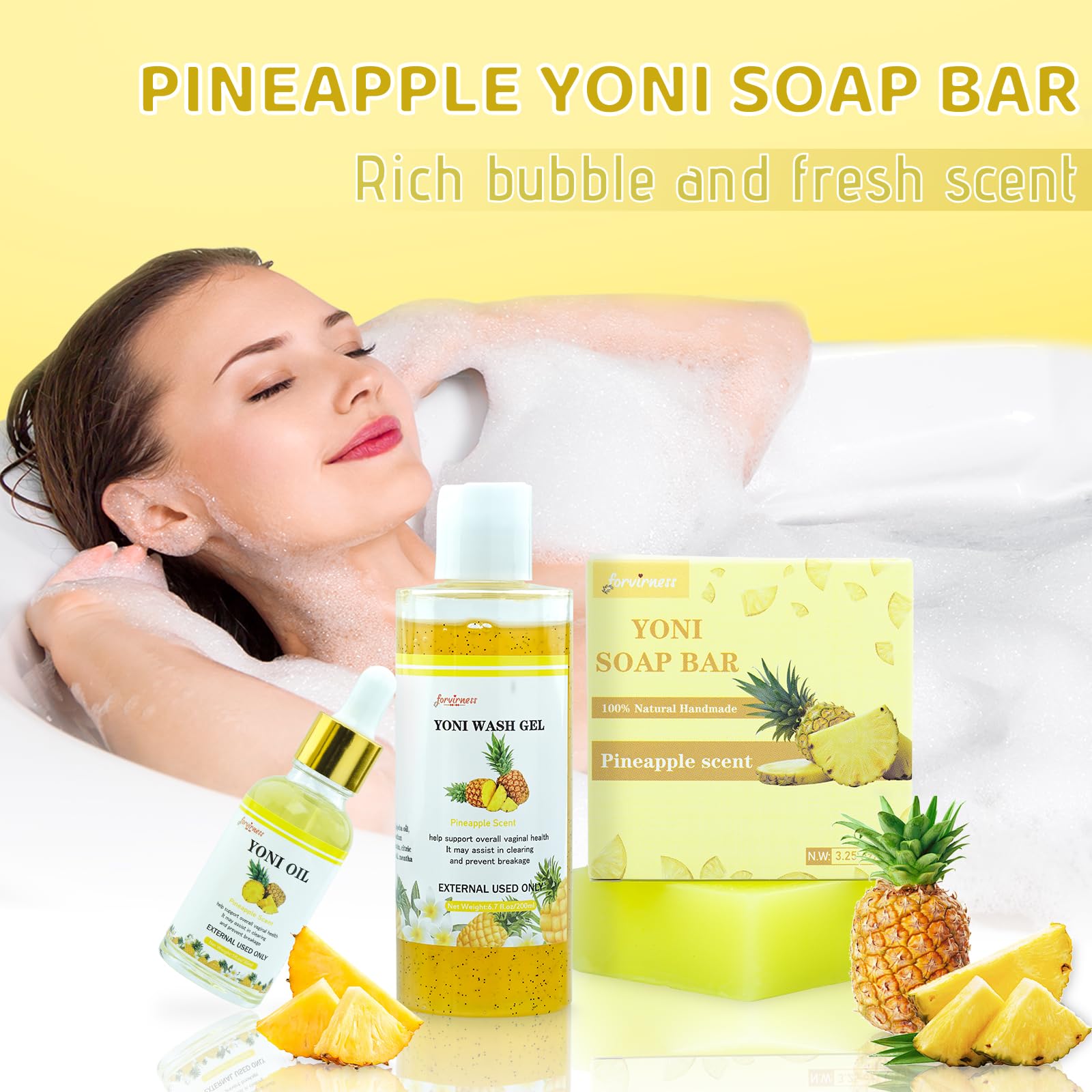 Yoni Wash Yoni Oil Yoni Soap bar, Feminine Wash for Women ph Balance, Intimate wash for Women Remove Odor, 1 Fl Oz Feminine Oil