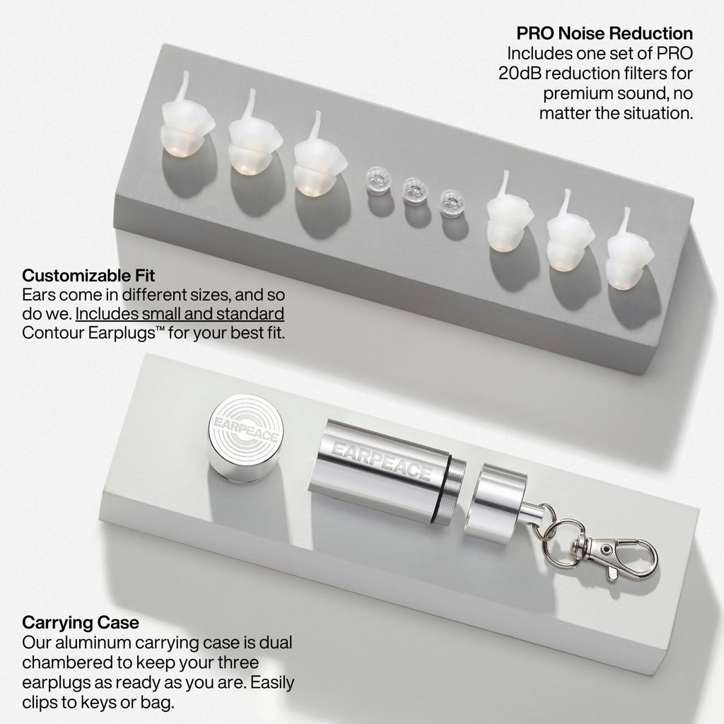EARPEACE Music PRO - Concert Ear Plugs - Earplugs for Noise Reduction up to 20dB - High Fidelity Ear Plugs for Concerts, Musicia