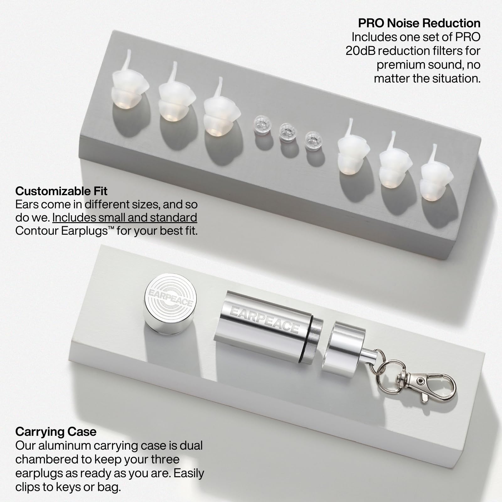 EARPEACE Music PRO - Concert Ear Plugs - Earplugs for Noise Reduction up to 20dB - High Fidelity Ear Plugs for Concerts, Musicia
