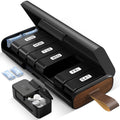 Weekly Pill Organizer 2 Times a Day, 7 Day AM PM Pill Box with Built-in Desiccant, Portable Medicine Case with 7 Detachable Cont
