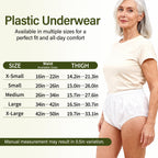 Florith Adult Diaper Cover Plastic Pants, Washable Reusable Waterproof Underwear, Rubber Pants for Adults with Leak Protection,