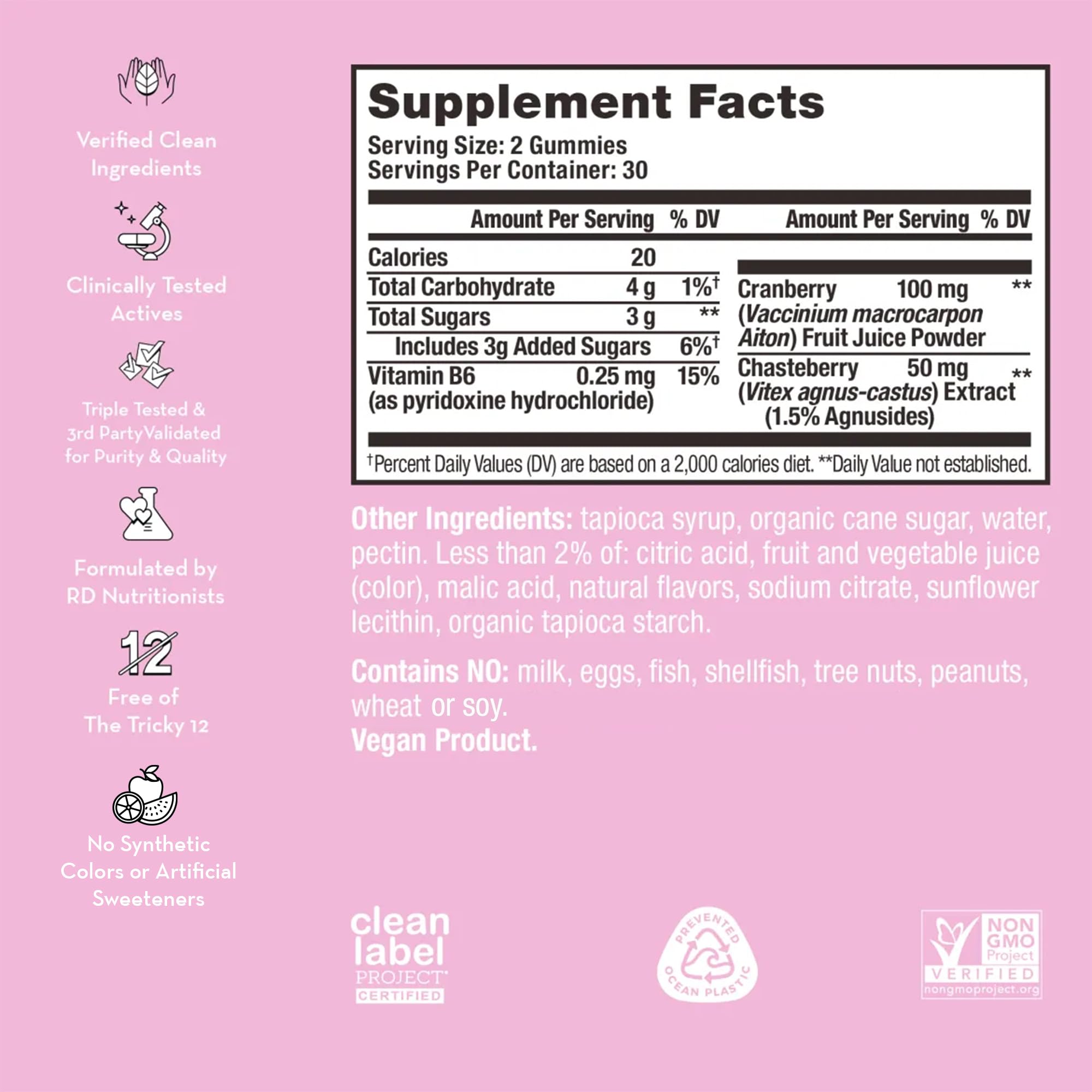 HUM Nutrition SOS PMS Gummies, Helps Relieve PMS Symptoms, Bloating Relief, Mood Swings, Hormonal Balance with Chasteberry Vitex