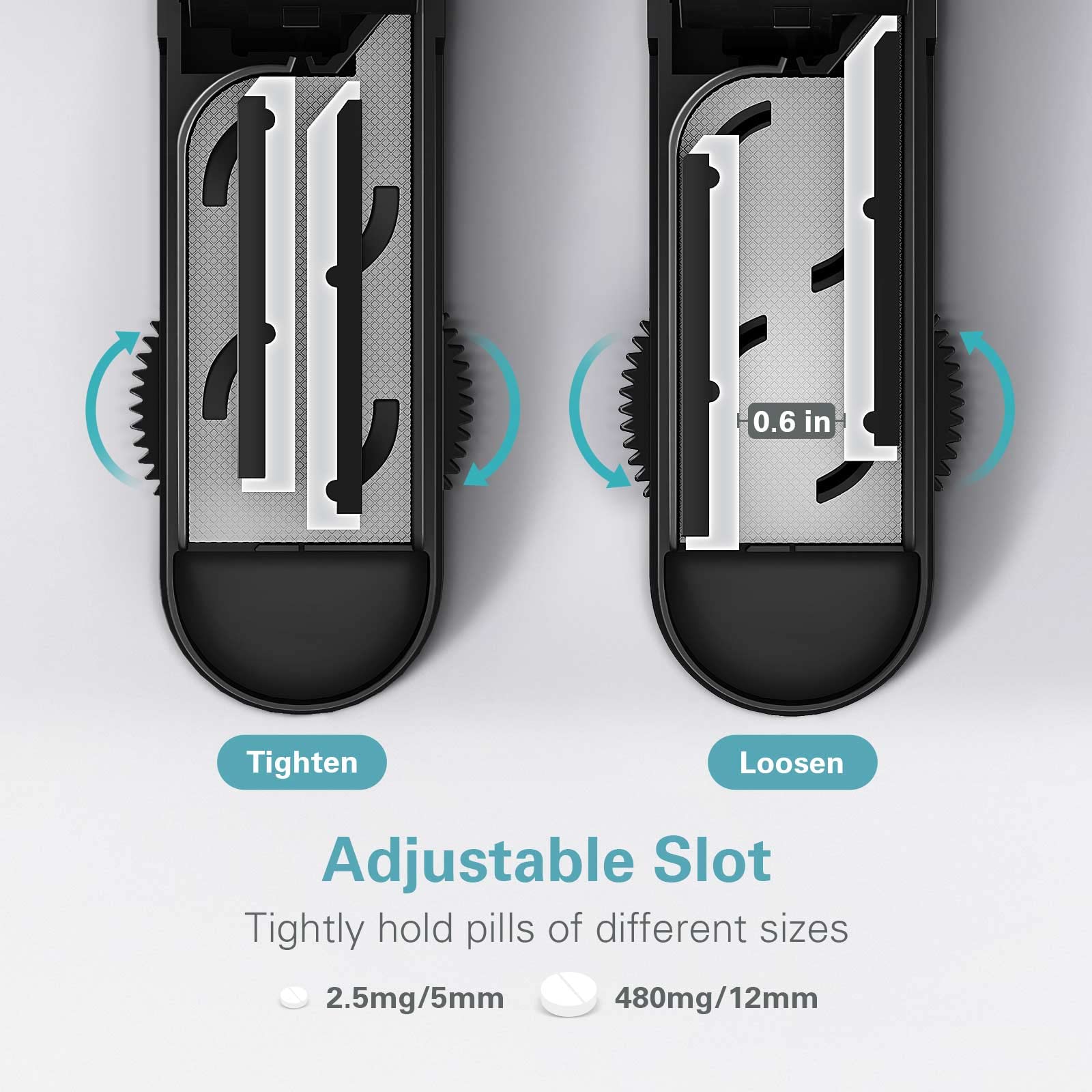 DEPAD Pill Cutter Splitter for Cutting Multiple Pills, Adjustable Pill Cutter Splitter for Small and Tiny Pills with Accurate Al