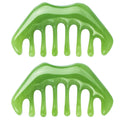 HAZUU Handheld Massage Comb for Scalp and Meridian Therapy - Natural Resin Guasha Scraping and Multi-Functional Head Massager To