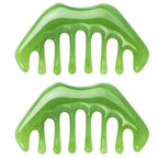 HAZUU Handheld Massage Comb for Scalp and Meridian Therapy - Natural Resin Guasha Scraping and Multi-Functional Head Massager To