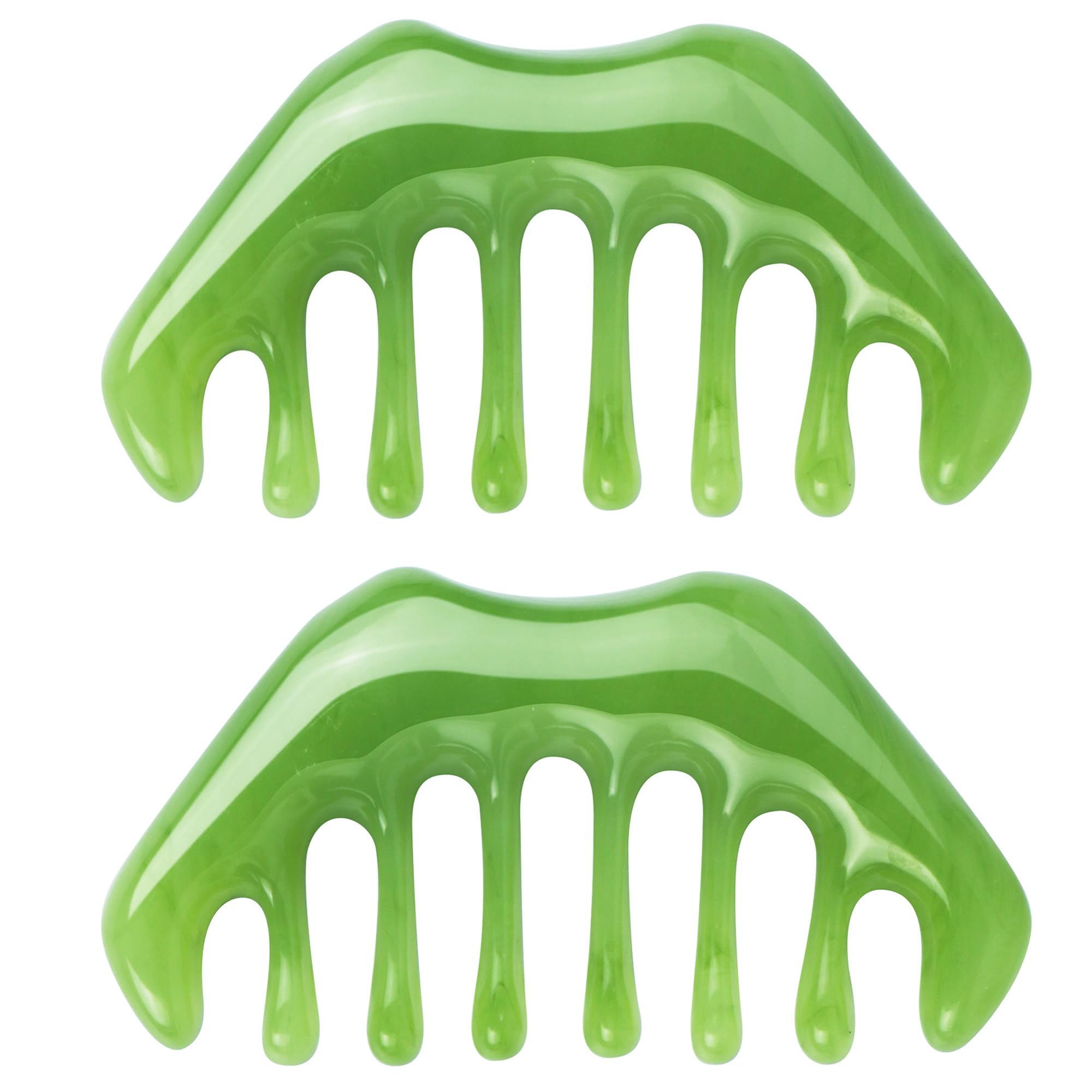 HAZUU Handheld Massage Comb for Scalp and Meridian Therapy - Natural Resin Guasha Scraping and Multi-Functional Head Massager To