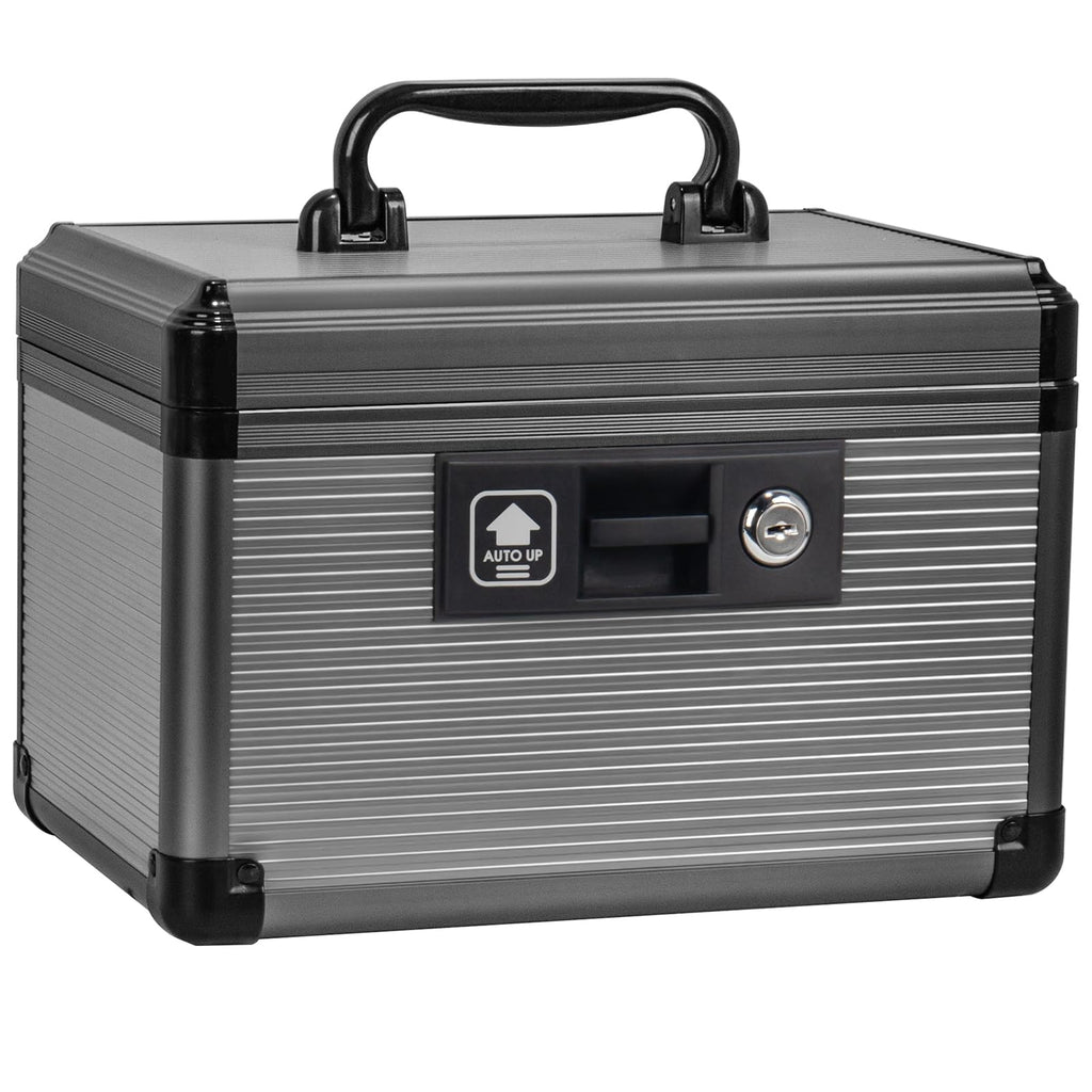 Lockbako Medicine Lock Box with Key, Alluminum Alloy Box for Medication,First aid kit with a Removeable Tray to Store Medicines 