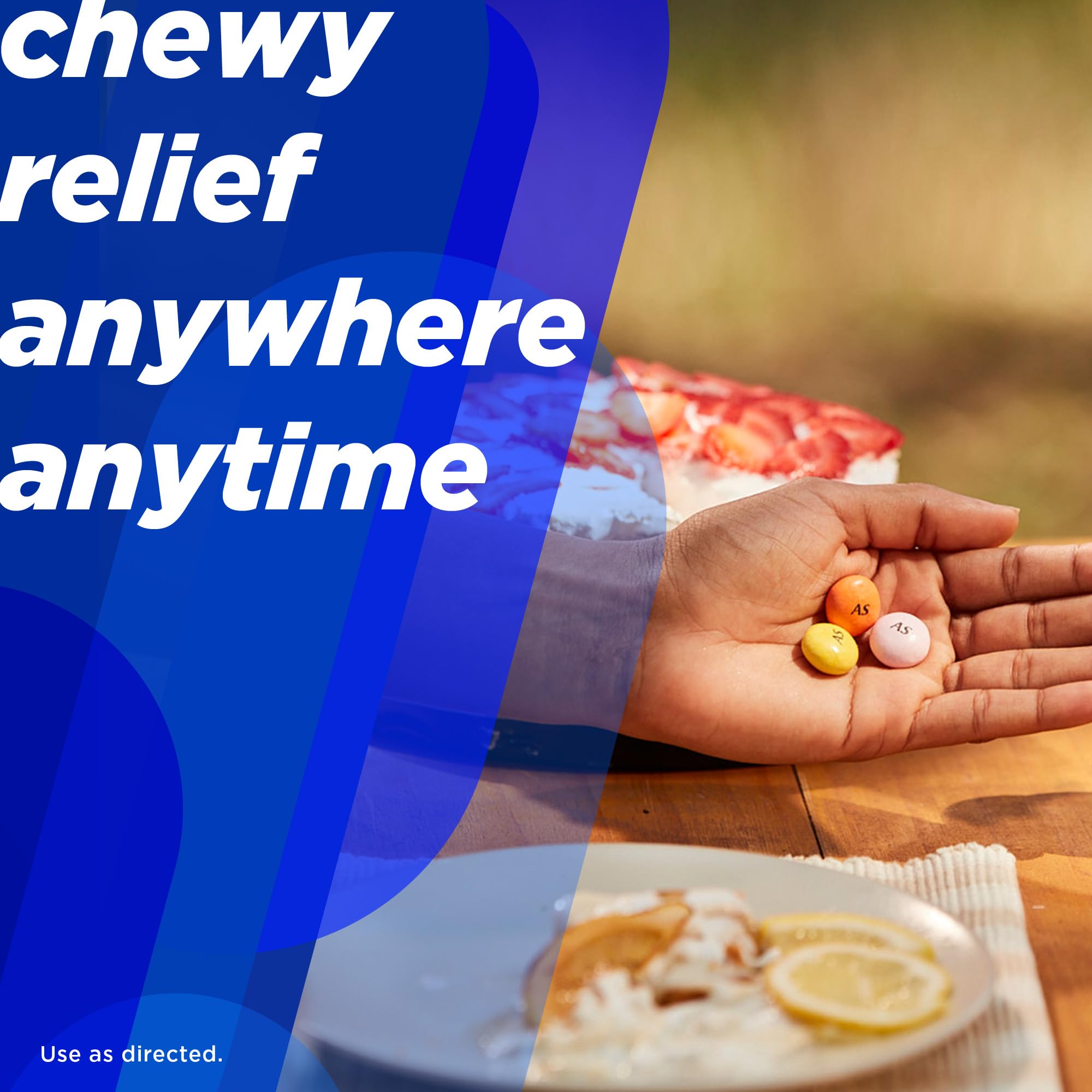 Alka-Seltzer Extra Strength Heartburn Relief Chews, Assorted Fruit Antacid Tablets for Acid Indigestion, Upset and Sour Stomach,