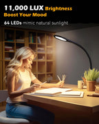 Aoife Light Therapy Floor Lamp, 11000 Lux Full Spectrum Sun Light Therapy Lamp, No UV Sunlight Lamp with 10 Color Temperatures a