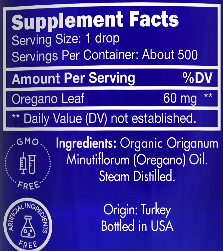 Zongle Therapeutics Organic, Oregano Oil, Food Grade, Safe for Ingestion, Edible, for Drops, Kids - 100% Pure, Oregano Essential