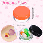 Dimeho Small Pill Organizer Box, 8 Pcs Travel Pill Case Holder Portable Daily Mini Pill Container BPA Free Pocket Pills Medicine