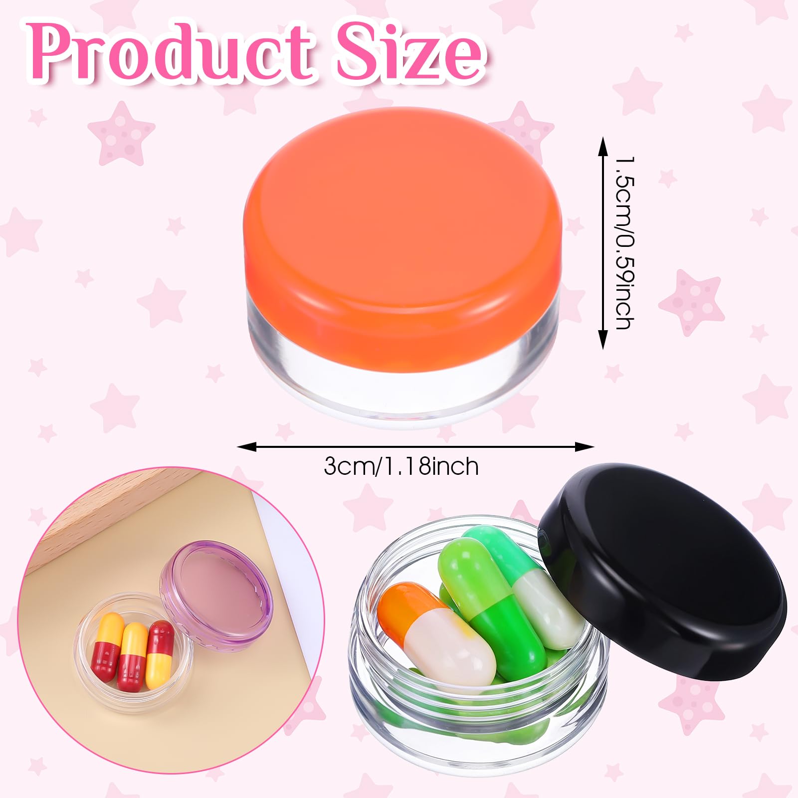 Dimeho Small Pill Organizer Box, 8 Pcs Travel Pill Case Holder Portable Daily Mini Pill Container BPA Free Pocket Pills Medicine