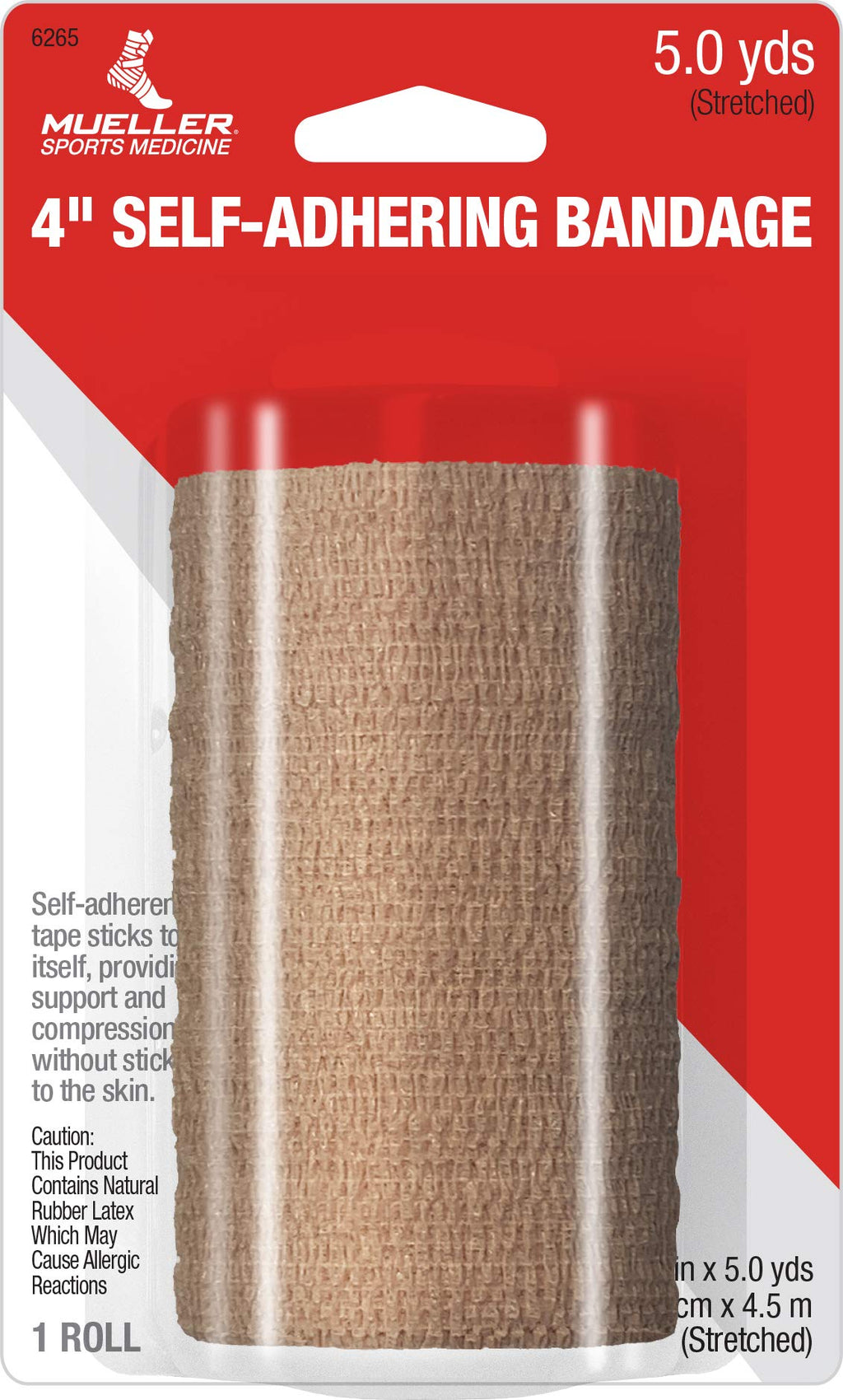 MUELLER Self Adhering Bandage, 4 Inch x 5 Yards