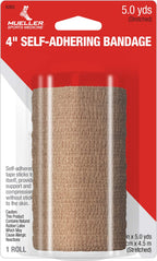 MUELLER Self Adhering Bandage, 4 Inch x 5 Yards