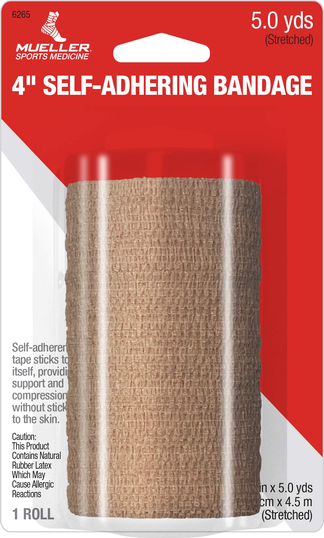 MUELLER Self Adhering Bandage, 4 Inch x 5 Yards