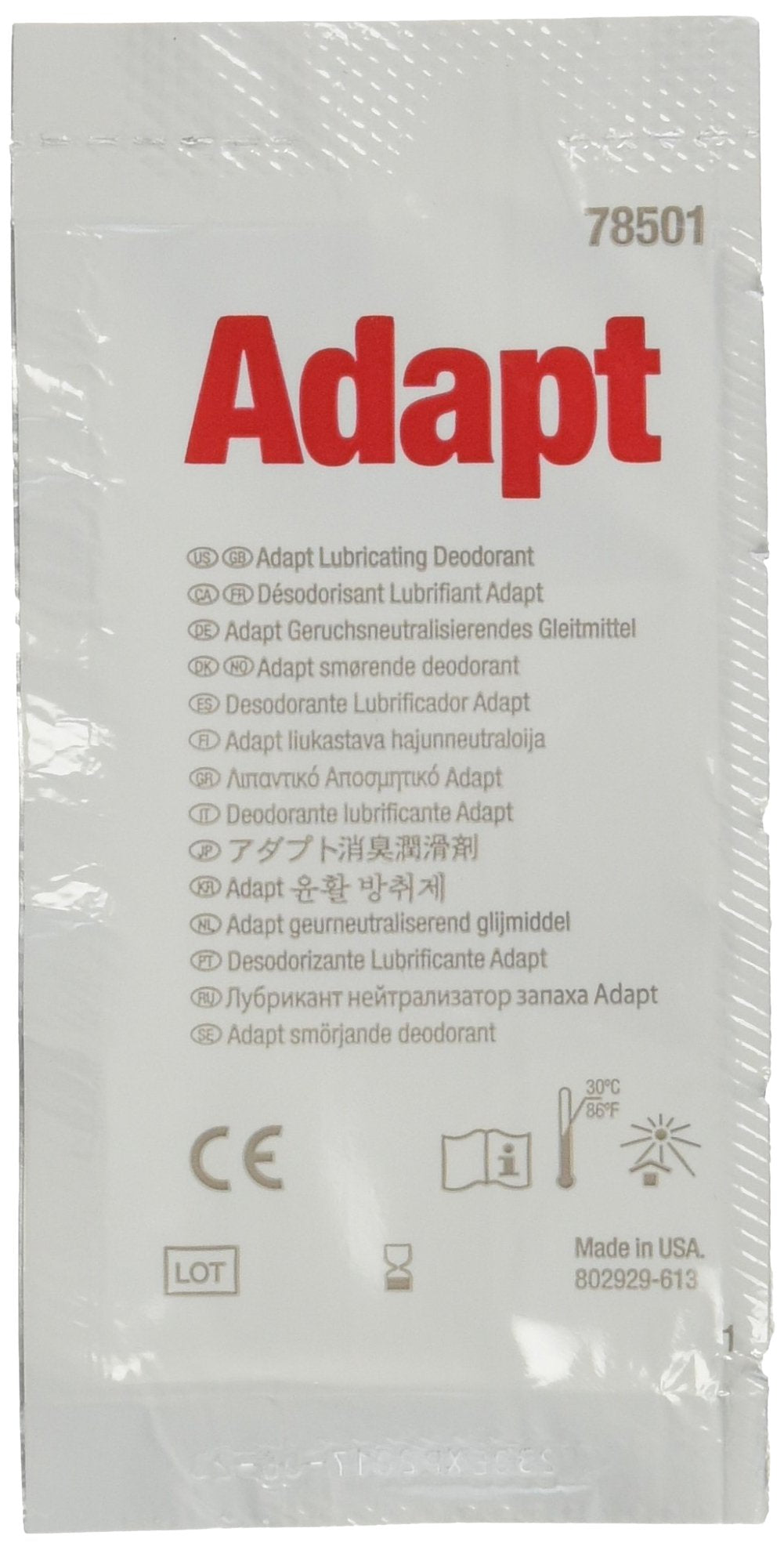Hollister Adapt Lubricating Deodorant Packet, 50 Count