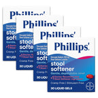 Phillips Stool Softener Liquid Gels, Gentle, Dependable Relief with Docusate Sodium, Cramp and Stimulant Free, Easy to Swallow F