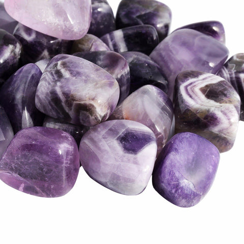 Rockcloud 1 lb Tumbled Polished Stones Gemstone Supplies for Wicca,Reiki,Healing Crystal,Amethyst